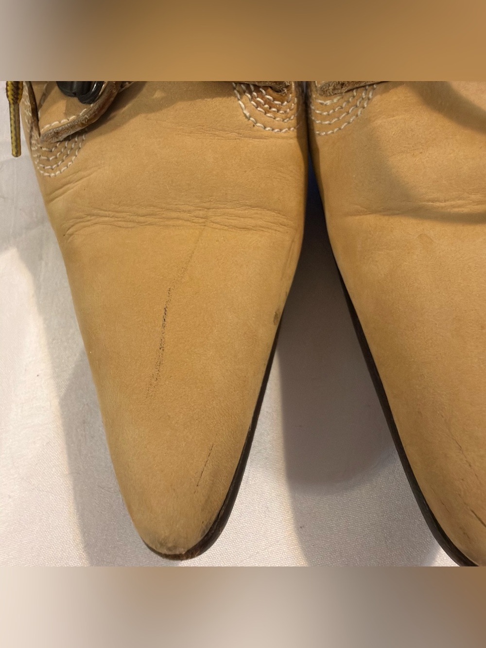 Vintage Manolo Blahnik Oklamod Timberland Pointed Toe Lace-Up Mules EU 38 US 7.5 - Picture 8 of 16